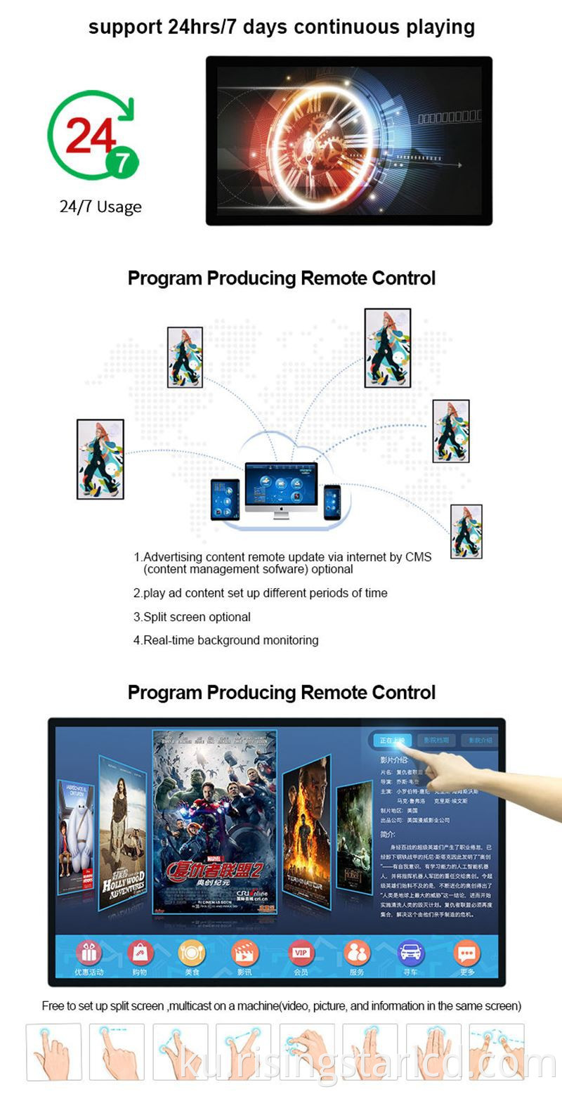 65 Monitoravdêriya Touch Indoor Embedded